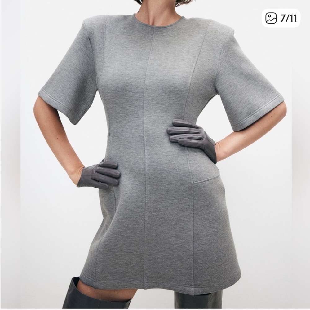 BRAND NEW H&M Studio Gray Hourglass T-Shirt Dress in XS - Picture 7 of 11